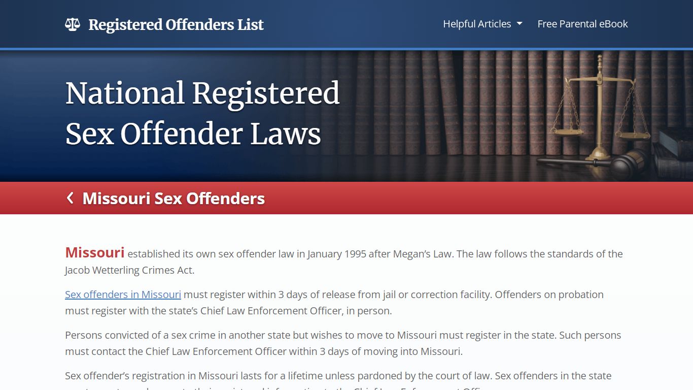 Registered Offenders List | Find Sex Offenders in Missouri